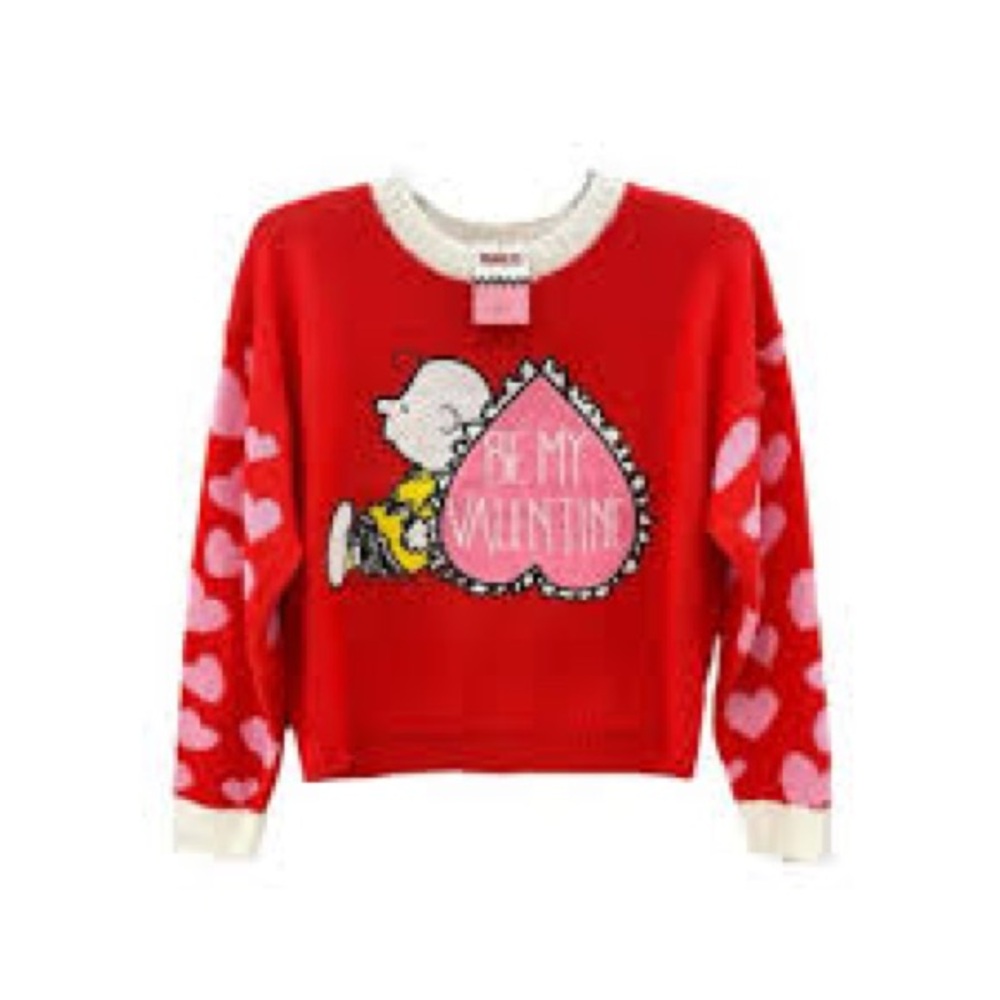 Peanuts Red Snoopy Valentines sweater XL